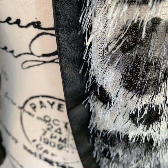 Extra Belleza Faux Leather Trim Animal Print Jacket Fashion M - Picture 5 of 16